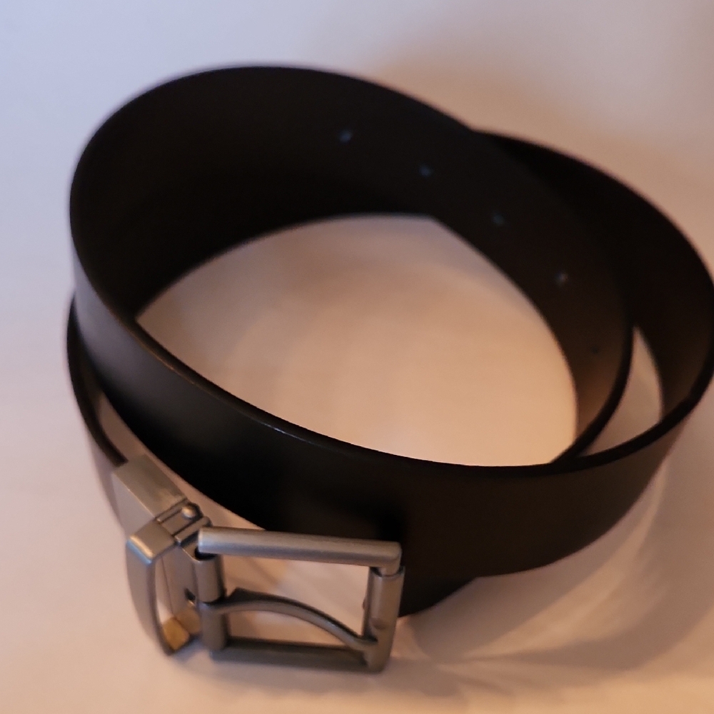 Reversible Black And Brown Leather Belt